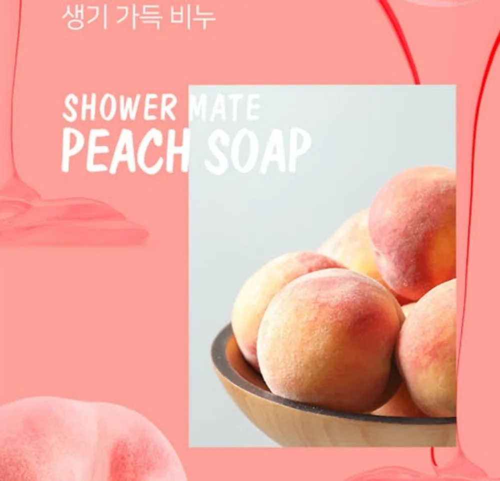 Shower Mate Natural Peach Soap Set Of 12 x 3.17 oz (90 g)